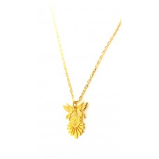 Ασημένιο κολιέ επιχρυσωμένο - Πήγασοι πάνω σε ένα ανθέμιο  (SN155)